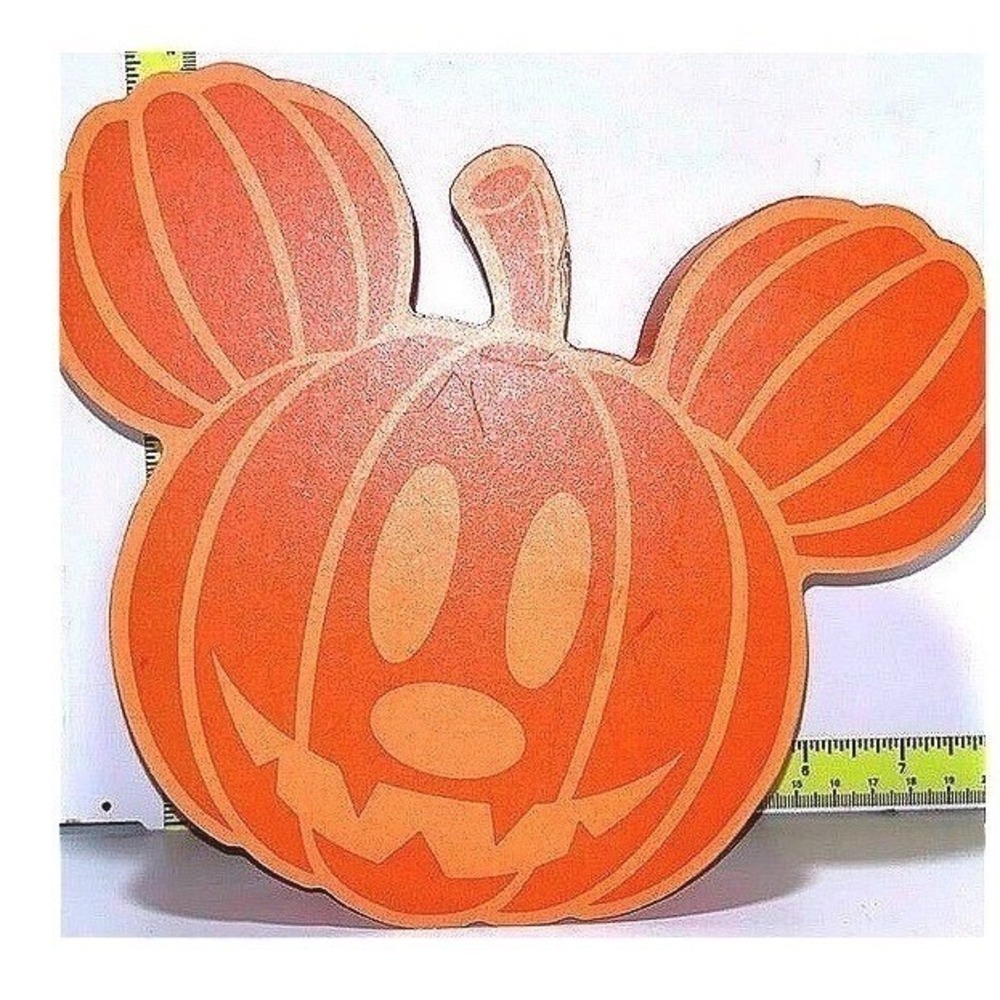 Disney‎ Mickey Mouse Pumpkin Halloween Wood Wall Sign Fall Decor
